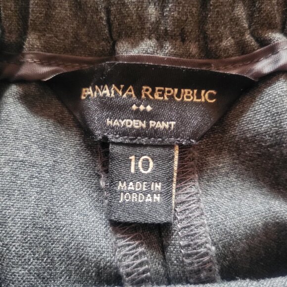 Banana Republic Hayden Pant - Gray, Elastic Back, Ankle Length - Size 10 - Picture 13 of 15
